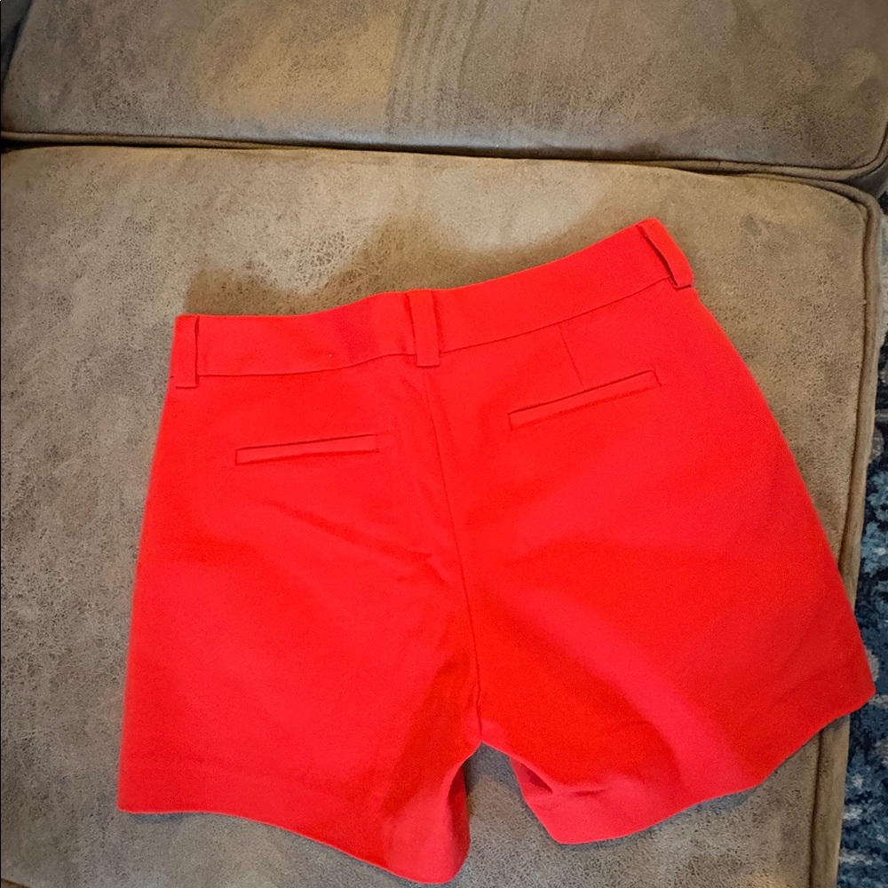 VINCE CAMUTO Shorts Size 0 Zipper Pockets Belt Loops Red/Orange - Picture 4 of 5